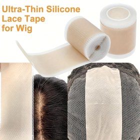 Resim Ultra İnce Dantel Bant 4cm x 150cm Kaymaz Peruk Izgarası Nefes Alabilen Düğümler Şekilli Peruk Tutucu 