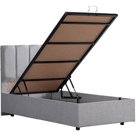 Resim Setaymobilya Baza, Tek Kişilik Defne Baza + Başlık Seti, Açık Gri 