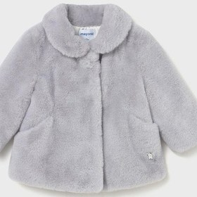 Resim Mayoral Kız Bebek Peluş Mont Gri 