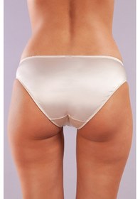 Resim Golshan Giselle Mini Slip, Kadın Güpürlü Saten Ekru Külot Çok Renkli 