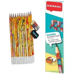Resim Nataraj Kurşun Kalem Hb 1 Düzine Kalemtraş Silgi 
