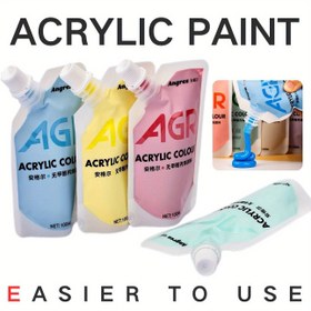 Resim 100ml/3.38oz Solmayan Akrilik Boya, Toksik Olmayan El Sanatları Boyaları, Zengin Pigmentli, Su Geçirmez, Öğrenciler, Sanatçılar ve Hobi Ressamları için İdeal Tuval, Taş, Ahşap, Seramik Kumaşa Uygun 