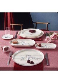 Resim Güral Love 25422 11 Parça 2 Kişilik Bone Kahvaltı Takımı Beyaz 