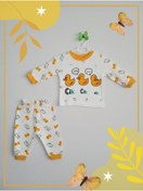 Resim Baby Lina Anne Ve Bebek Ürünleri Ördek Desenli Bebek Pijama Takımı 