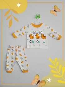 Resim Baby Lina Anne Ve Bebek Ürünleri Ördek Desenli Bebek Pijama Takımı 