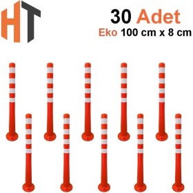 Resim 100 cm Eko, Trafik Delinatörü (100 x 8 Cm) 30 Adet 