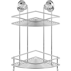 Resim Teknotel DM253 Vakumlu İki Katlı Banyo Duş Rafı Krom 