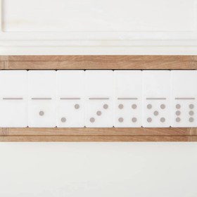 Resim Ceviz Ağacı Dekoratif Koleksiyonluk Domino Oyunu - Kahverengi 