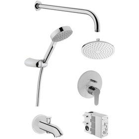 Resim VitrA Win S A49247 Ankastre Banyo Bataryası Seti (A42589,41949,42607,45692,45708STA,45652) Krom 