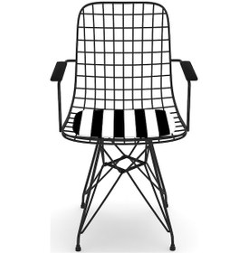 Resim Knsz kafes tel sandalyesi 1 li mazlum syhtuan kolçaklı ofis cafe bahçe mutfak 