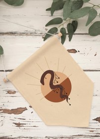 Resim Oturma Odası Duvar Dekoru, Pinterest Oda Dekoru, Boho Kanvas Flama Askılı Duvar Örtüsü NO:491 - Renkli - 11 / 21 x 30 