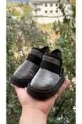 Resim ÖZDE shoes Kışlık içi kürklü suya dayanıklı paraşüt kumaş ultra rahat cırtlı tokalı çocuk botu 