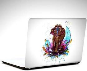 Resim Renkli Fil Laptop Sticker 10 İnch (25X19CM) 