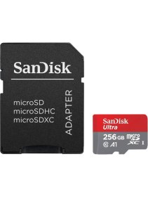 Resim SanDisk Ultra 256GB 100MB/S Class 10 microSDXC Hafıza Kartı + Adaptör SDSQUAR-256G-GN6MA 