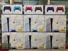 Resim Playstation 5 slim cd'li model çift kollu sıfır kapalu kutu ürün 