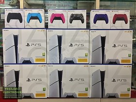 Resim Playstation 5 slim cd'li model çift kollu sıfır kapalu kutu ürün 