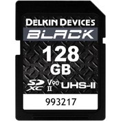 Resim Delkin Devices 128GB Black UHS-II SDXC V90 Hafıza Kartı 