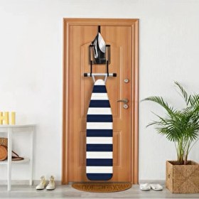 Resim Kapı Arkası Ütülük ve Ütü Masası Askısı Ütü Düzenleyici Raf - Siyah 