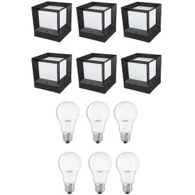 Resim 6 Adet Gün Işığı Set Üstü Kare Küp Bahçe Aydınlatma Armatürü Diğer 