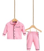 Resim Bebek Alt Üst Pijama Takımı Düğmeli 