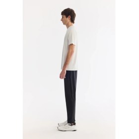 Resim AVVA Erkek Ekru Bisiklet Yaka Baskılı Soft Touch Nefes Alan Regular Fit T-Shirt A61Y1020 