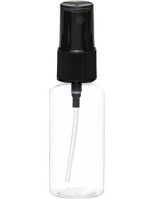 Resim 100 Adet - 30ml Plastik Mini Boş Şeffaf Pet Sprey Şişe - Siyah Sprey Başlık 