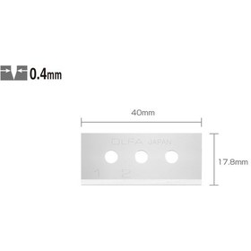 Resim Olfa Skb-10/10B Çift Yönlü Emniyetli Maket Bıçağı Yedeği 10 Lu 