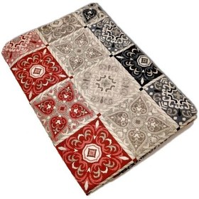 Resim Adaş 6 Metrekare Biyeli Halı Örtüsü, Halı Koruyucu Kırmızı-Siyah 