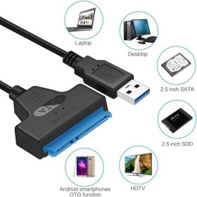Resim TeknoKapsül 6944 USB 3.0 Yüksek Hızlı 2.5 Inç Sata SSD HDD Harddisk Kablosu Tek Bir Aparat ile Tüm Disklerin 