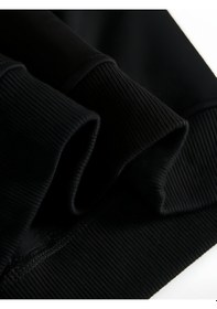 Resim Uyguntarz Tembel Animal Baskılı Oversize Çocuk Sweatshirt Siyah 