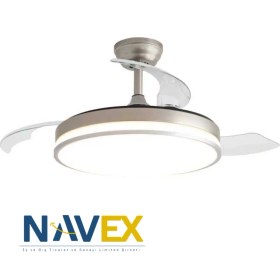 Resim Navex Gizli Kanat Modern Tavan Vantilatörü 107 cm 