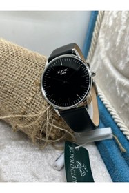 Resim Jg. Polo Club Erkek Kol Saati Yaprak Saat Deri Siyah Kordon Siyah 