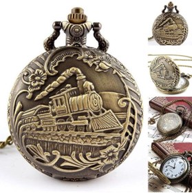 Resim keyfimshop Kişiye Özel Trenn Kabartmalı Quartz Köstekli Saat 