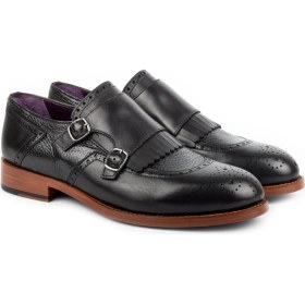 Resim Zerbay Lhotse Microlight Taban Çift Tokalı Hakiki Deri Erkek Klasik Ayakkabı, Monkstrap, Loafer 