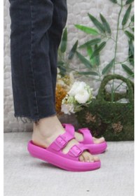 Resim Mehmet Mete Ez0095 Plaj Deniz Havuz Terliği Hafif Rahat Esnek Kadın Terlik Fuşya 