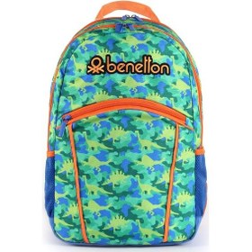 Resim United Colors Of Benetton Bnt03660 Yeşil/lacivert/turuncu Unisex Sırt Çantası Lacivert 