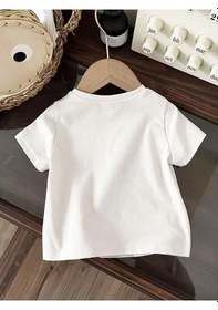 Resim Uyguntarz Çocuk Dalda Uyuya Kalmış Maymun Baskılı Tasarım Tshirt Beyaz 