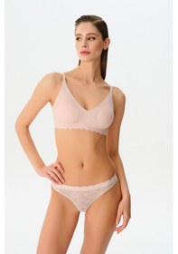 Resim Suwen Invisible Soft Dantelli String Külot Sw5988170 Pudra Pembesi 