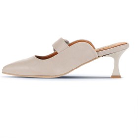 Resim Bueno Shoes Gri Deri Kadın Topuklu Terlik 01wa1301 