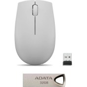 Resim Lenovo 300 Kablosuz Mouse + Adata UV210 USB 2.0 Flash Bellek 