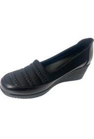 Resim Sdf B-03 Deri Trend Fashion Dolgu Topuklu Kadın Ayakkabı 