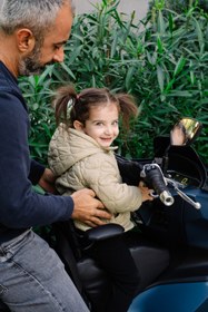 Resim PROVANCE Honda Forza Motosiklet Çocuk Koltuğu, Siyah Deri, Kolsuz, 4-8 Yaş Arası, Hediyeli 