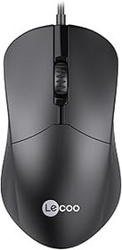 Resim Lecoo M1102 USB Kablolu Sağ ve Sol Elle Kullanıma Uygun, Windows, Linux ve Mac ile Uyumlu Kompakt Tasarım Tak Çalıştır Kolay Bağlantı 1200DPI 3 Tuşlu Optik Mouse Siyah 