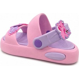 Resim Papucumun Dünyası Çocuk Eva Hafif Günlük Havuz Kumsal Kreş Terlik Sandalet Pembe-li La 