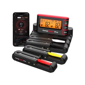 Resim Thermopro Tp980-4 Şarjlı 320m Kablosuz Alarmlı 4problu App, Monitörlü Profesyonel Gıda Termometresi 