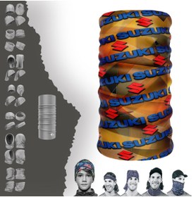Resim Acousticworld Suzuki Tlı 24x50 Cm Motorcu Bisikletci Buff Boyunluk Bandana Rüzgarlık Bere 