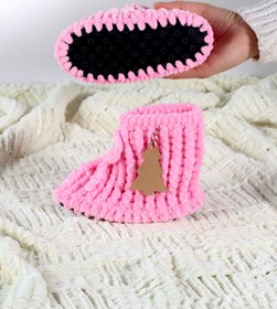 Resim ModMio Çocuk Kadife Ev Botu | El Yapımı Yumuşak Kaymaz Tabanlı Panduf 