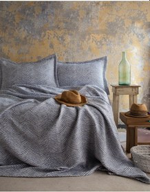 Resim Çift Kişilik Marty İndigo Yatak Örtüsü Seti Indigo 