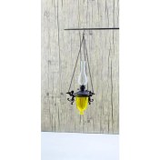 Resim Perforje Metal Cam Gaz Lamba Kandil Otantik Lamp Eskitme Hafif Nemli Bezle Silinebilir 1 Adet 
