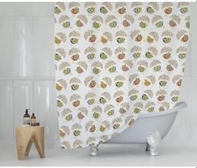 Resim Banyo Perdesi 1x180x200 Tek Kanat Duş Perdesi Halka Hediyeli 8952 